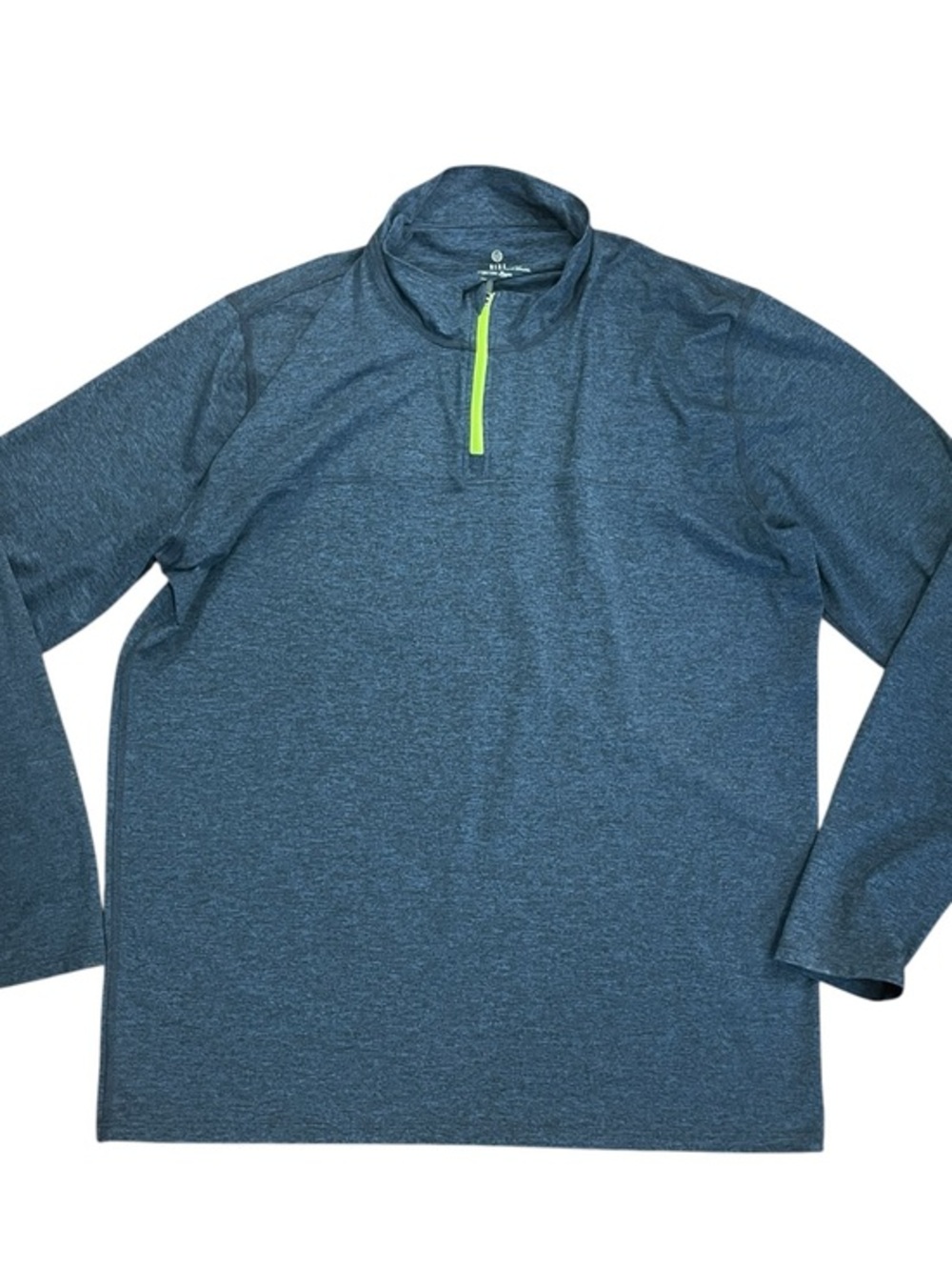 Marine Layer Rise Performance 1/4 Zip Pullover Heather Navy Mens Large - Picture 1 of 8